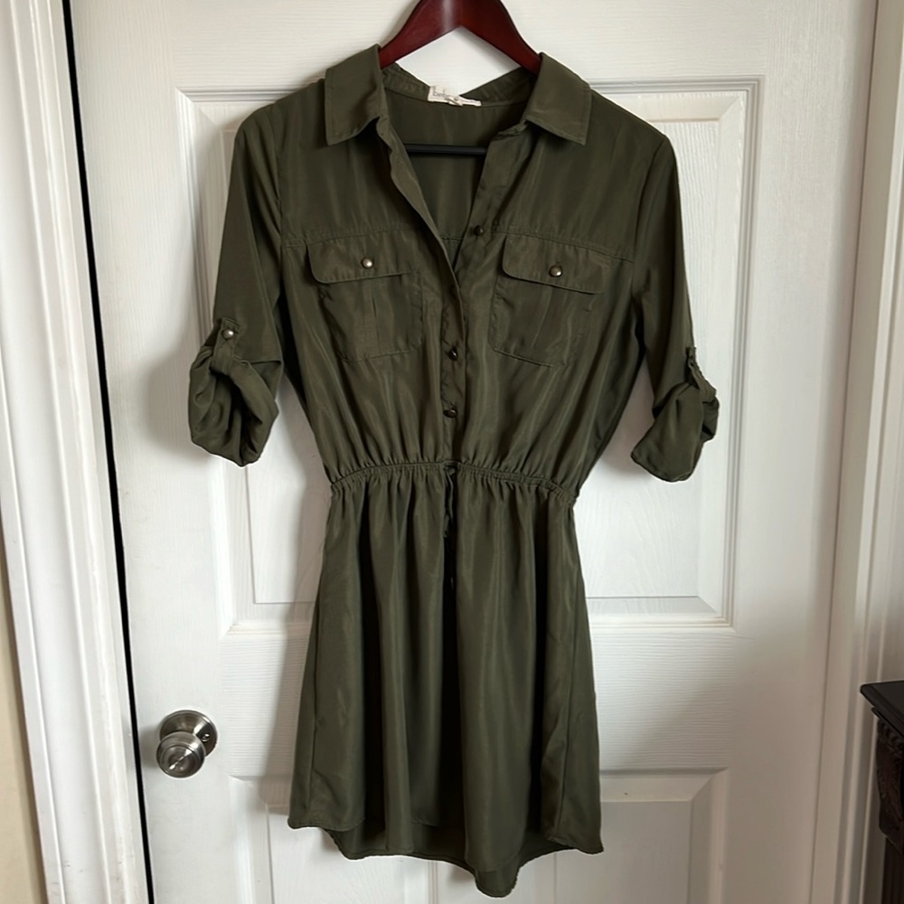 Bebop Green Shirt Dress Size Medium